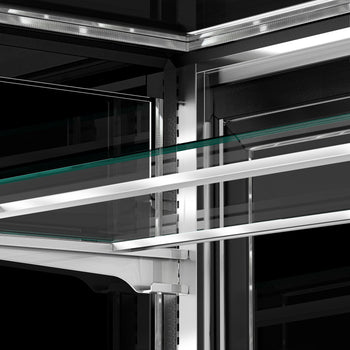 Witryny ekspozycyjne na ciasta - 1210 mm - z oświetleniem LED & 2 półkami - Prime Gastro