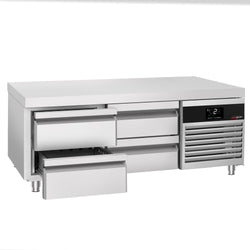 Podstawa chłodnicza Premium - 1400 mm - 135 litrów - 4 szuflady