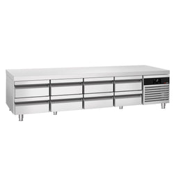 Podstawa chłodnicza Premium - 2400 mm - 310 litrów - 8 szuflad