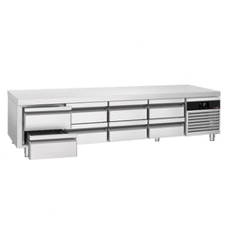 Podstawa chłodnicza Premium - 2400 mm - 310 litrów - 8 szuflad