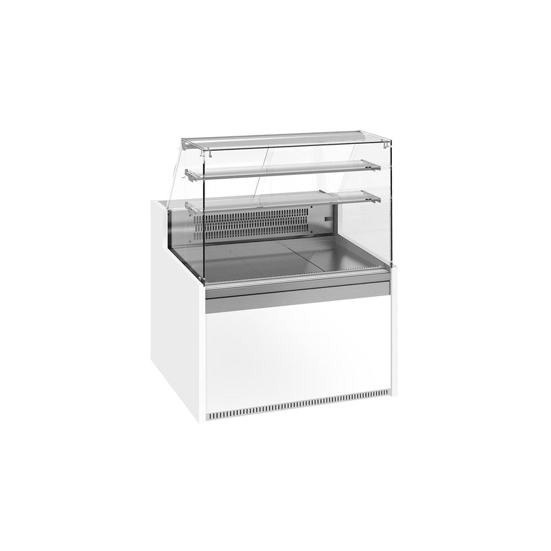 Witryna chłodnicza cukiernicza - 998x985mm - z 1 drzwiami - 2 półki - z oświetleniem LED