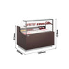Witryna cukiernicza RIGA - 1370x990mm - 138L - z 2 drzwiami - 2 półki - z oświetleniem LED