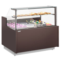 Witryna chłodnicza cukiernicza RIGA - 1682x990x1345mm - 138L - z 2 drzwiami - 2 półki - z oświetleniem LED