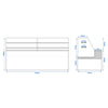 Serve Over Counter - 2560x985mm - with 4 doors - LED lighting