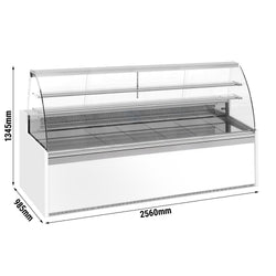 Witryna cukiernicza - 2560 mm - z 2 półkami