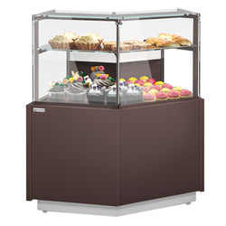 Lada chłodnicza narożna RIGA - 1180x990mm - 2 półki - z oświetleniem LED