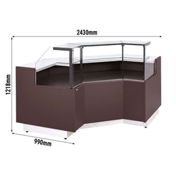 Witryna chłodnicza RIGA - 1750x990mm - 2 półki - z oświetleniem LED