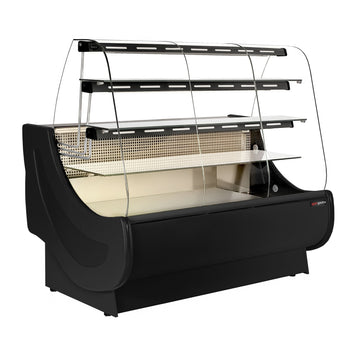 Lada chłodnicza i cukiernicza – 1600 mm – z oświetleniem – 3 półki i wysuwane półki na torty - Prime Gastro