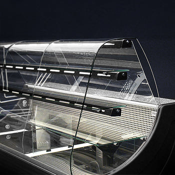 Lada chłodnicza i cukiernicza – 1900 mm – z oświetleniem – 3 półki i wysuwane półki na torty - Prime Gastro