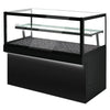 Witryna cukiernicza TORONTO - 1800x800mm - front Czarny - 2 półki - z oświetleniem LED - podwójna szyba - blat granitowy Czarny