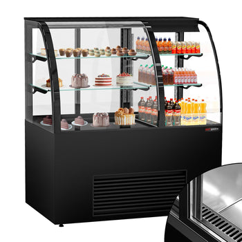 Witryna chłodnicza i sprzedażowa – samoobsługowa – 1400 mm – podwójne szyby – z 2 półkami - Prime Gastro