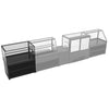Witryna cukiernicza TORONTO – 1500 mm – czarny panel przedni – z 2 półkami