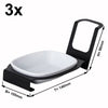 (3 szt.) Podstawka pod łyżkę - Stal nierdzewna - Owalna - 105x140x90mm