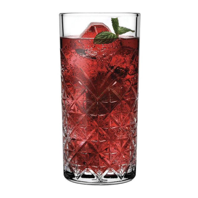 (12 szt.) Szklanka wysoka do drinków - Pasabahce, Timeless - 450ml - do zmywarki - zestaw 12 szt.