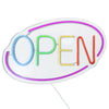 Neon LED – OPEN – z regulacją jasności – magenta – kolorowy