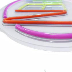 Neon LED – OPEN – z regulacją jasności – magenta – kolorowy