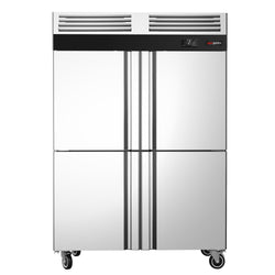 Szafa chłodnicza ze stali nierdzewnej ECO – GN 1/1 – 1700 litrów – z 4 półdrzwiami