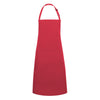 KARLOWSKY | Fartuch na szelkach z kieszonką Basic - malinowy