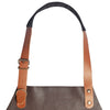 KARLOWSKY | Skórzany fartuch na szelkach - Mokka