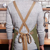 (6 szt.) KARLOWSKY | Fartuch na szelkach Urban-Look – zieleń mchu