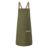 KARLOWSKY | Urban Twill Cross Back Bib Apron – Moss Green - 700×850 mm