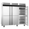 Chłodniowa szafa mroźnicza – stal nierdzewna ECO – GN 1/1 – 2500 litrów – z 6 półdrzwiami