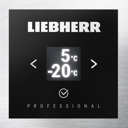 LIEBHERR | Chłodziarko-zamrażarka ze stali szlachetnej PERFECTION – 232 litry – z 1 szklaną i 1 pełną drzwiami