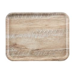 (24 sztuki) CAMBRO | MADEIRA – taca laminowana – prostokątna – 330 x 430 mm – wygląd drewna – jasny dąb