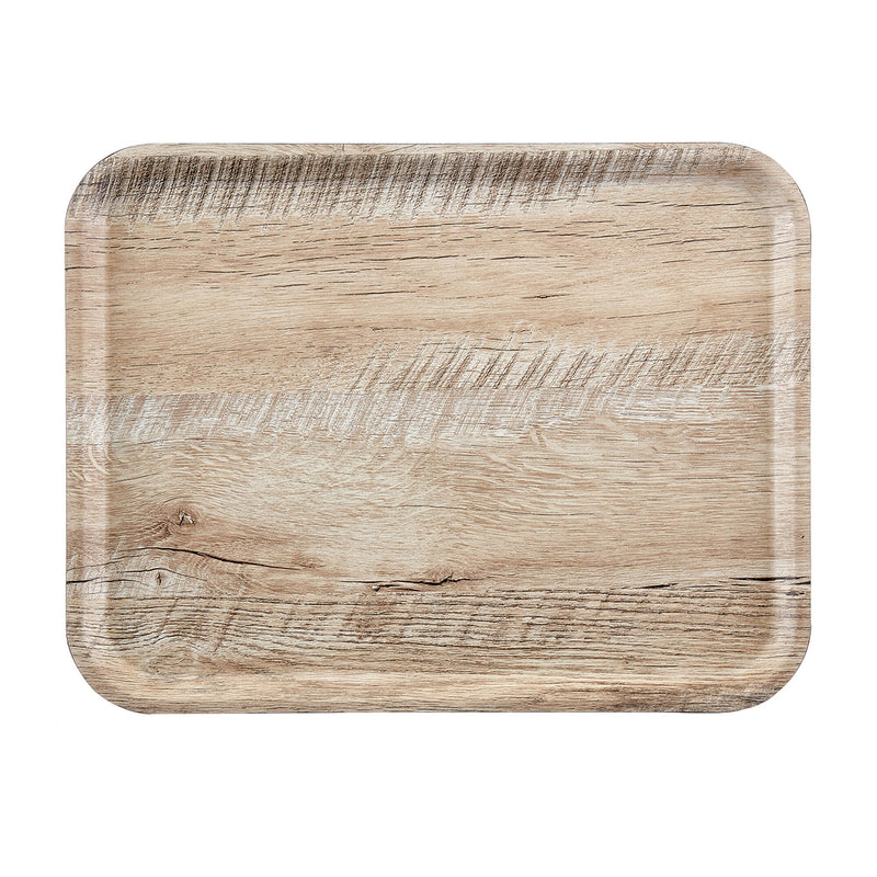 (24 sztuki) CAMBRO | MADEIRA – taca laminowana – prostokątna – 330 x 430 mm – wygląd drewna – jasny dąb