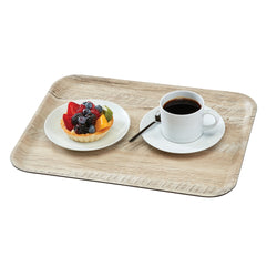 (24 sztuki) CAMBRO | MADEIRA – taca laminowana – prostokątna – 330 x 430 mm – wygląd drewna – jasny dąb