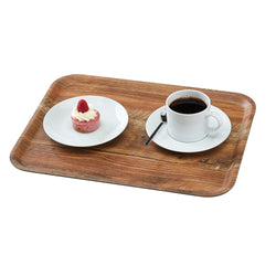(24 sztuki) CAMBRO | MADEIRA – taca laminowana – prostokątna – 330 x 430 mm – wygląd drewna – brązowy dąb