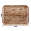 (24 szt.) CAMBRO | Taca MADEIRA – prostokątna – drewnopodobna – laminat – 330 x 430 mm – jasna oliwka