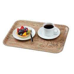 (24 sztuki) CAMBRO | MADEIRA – taca laminowana – prostokątna – 330 x 430 mm – wygląd drewna – jasnooliwkowa
