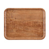 (24 sztuki) CAMBRO | MADEIRA – taca laminowana – prostokątna – 330 x 430 mm – wygląd drewna – brązowo - oliwkowa