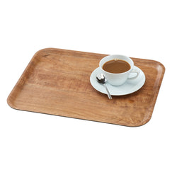 (24 sztuki) CAMBRO | MADEIRA – taca laminowana – prostokątna – 330 x 430 mm – wygląd drewna – brązowo - oliwkowa