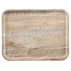 (24 sztuki) CAMBRO | MADEIRA – taca laminowana – prostokątna – 330 x 430 mm – wygląd drewna – jasny dąb