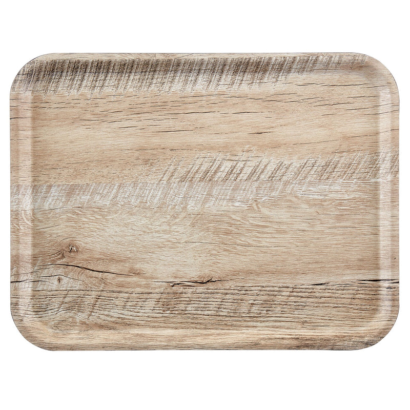 (24 sztuki) CAMBRO | MADEIRA – taca laminowana – prostokątna – 330 x 430 mm – wygląd drewna – jasny dąb