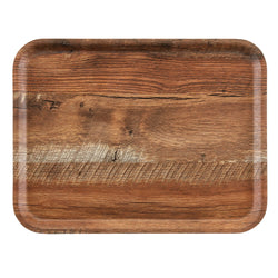 (24 sztuki) CAMBRO | MADEIRA – taca laminowana – prostokątna – 360 x 460 mm – wygląd drewna – brązowy dąb