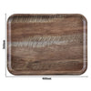 (24 sztuki) CAMBRO | MADEIRA – taca laminowana – prostokątna – 360 x 460 mm – wygląd drewna – ciemny dąb