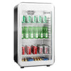 Chłodziarka minibarowa – 500 mm – 113 L – z 1 drzwiami szklanymi – czarno-srebrna