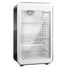 Chłodziarka minibarowa – 500 mm – 113 L – z 1 drzwiami szklanymi – czarno-srebrna