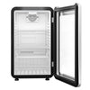 Chłodziarka minibarowa – 500 mm – 113 L – z 1 drzwiami szklanymi – czarno-srebrna