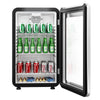 Chłodziarka minibarowa – 500 mm – 113 L – z 1 drzwiami szklanymi – czarno-srebrna