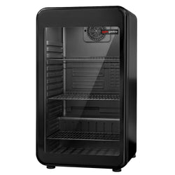 Lodówka minibarowa – 500 mm – 120 litrów – z 1 szklanymi drzwiami (czarna)