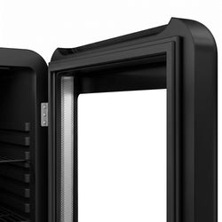 Lodówka minibarowa – 500 mm – 120 litrów – z 1 szklanymi drzwiami (czarna)