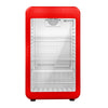 Commercial Mini Bar Refrigerator - 500mm - 120L - with 1 glass door & reversible hinges - Red - Double-glazed glass door