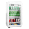Commercial Mini Bar Refrigerator - 500mm - 120L - with 1 glass door & reversible hinges - White - Double-glazed glass door