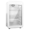 Commercial Mini Bar Refrigerator - 500mm - 120L - with 1 glass door & reversible hinges - White - Double-glazed glass door