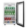 Commercial Mini Bar Refrigerator - 500mm - 120L - with 1 glass door & reversible hinges - White - Double-glazed glass door