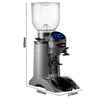 Młynek do kawy – 2 kg – 77 dB – z automatycznym dozowaniem – szary